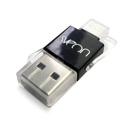 Sveon SCT204 - Mini Lector de Tarjetas USB para Android y Windows