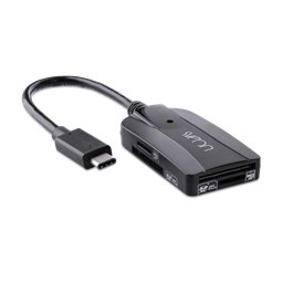 Sveon SCT310 - Lector de Tarjetas SD, MicroSD y MMC con Conexión USB Tipo C compatible con MAC, Windows y Android