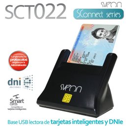 Sveon SCT022 - Lector de DNI Electrónico 3.0 compatible con Windows y MAC 