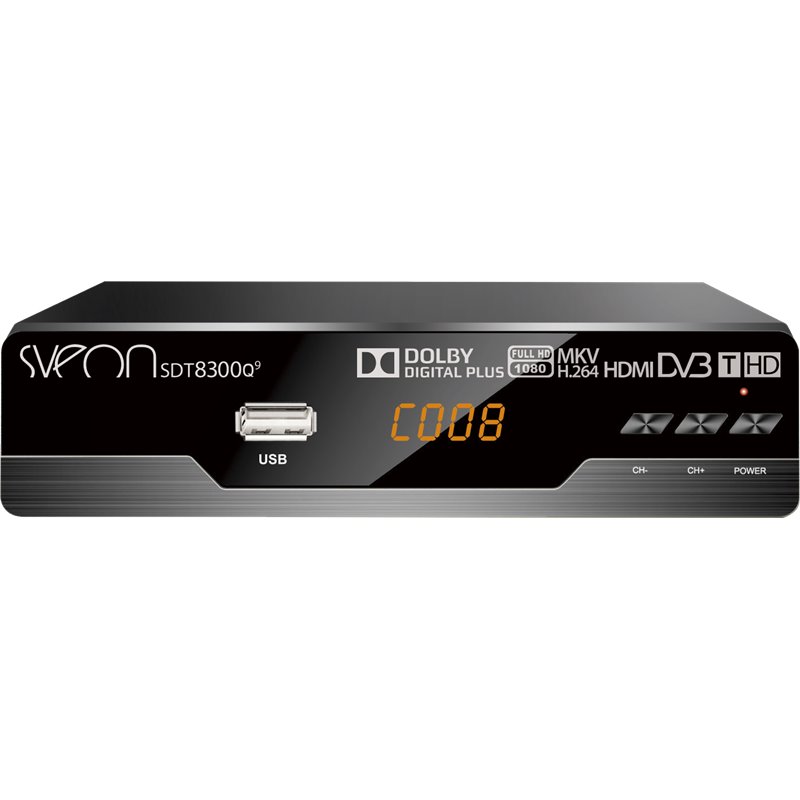 Sintonizador y Grabador TDT HD SVEON SDT8300Q9 con reproductor multimedia  MKV