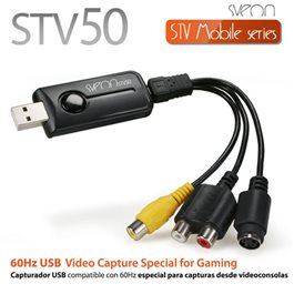 Sveon STV50 - Capturadora de Vídeo USB 60HZ Especial para Gaming