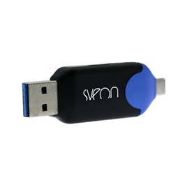 Sveon SCT209 - Mini Lector de Tarjetas con conector Micro USB & USB 3.0 para PC/MAC y dispositivos Android